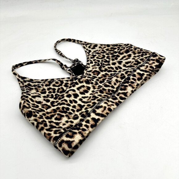 Zyia Active Sports Bra Women's Pullover Athletic Mesh Animal Print Black Beige S - Picture 3 of 11